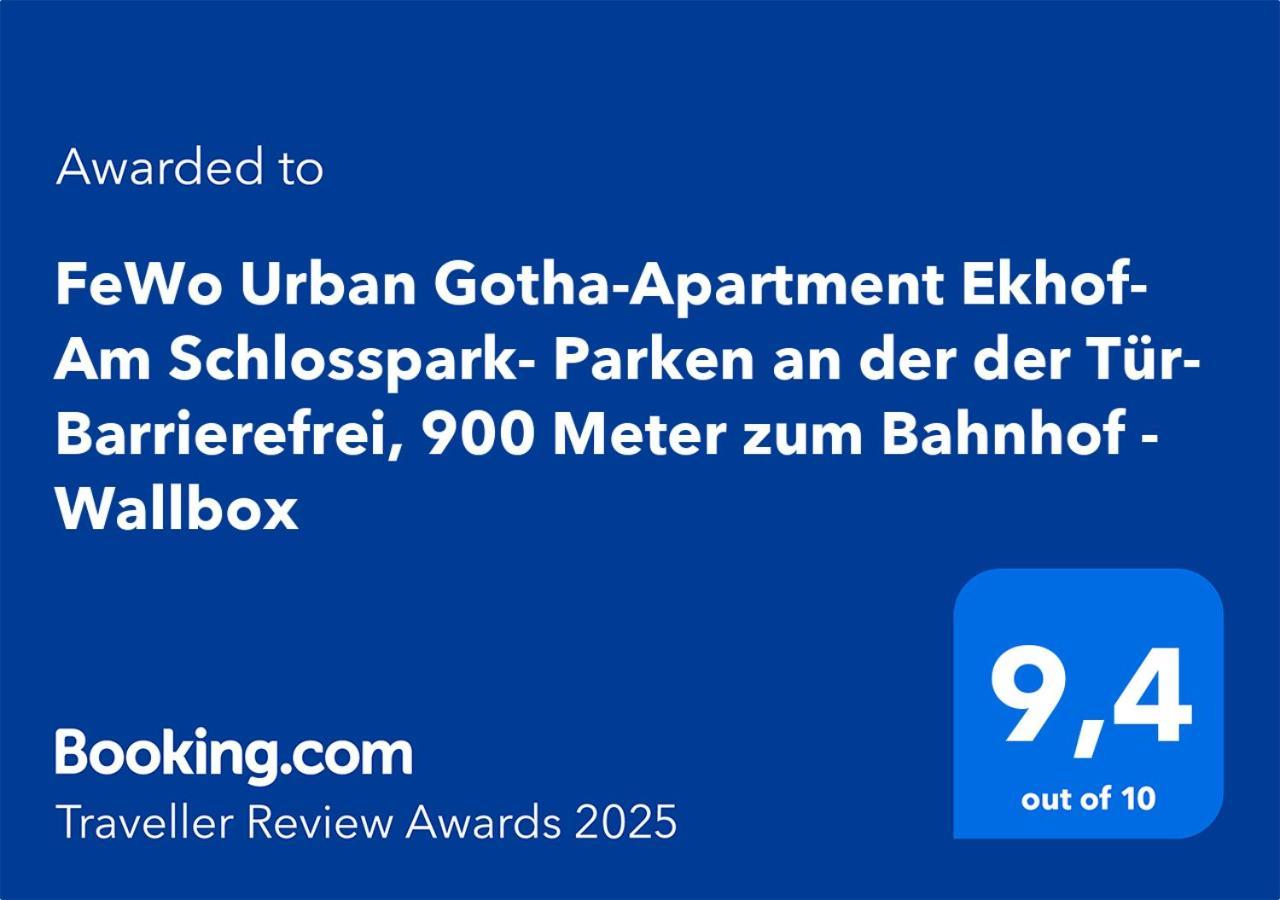 Fewo Urban Gotha-Apartment Ekhof- Am Schlosspark- Parken An Der Der Tuer- Barrierefrei, 900 Meter Zum Bahnhof - Wallbox Eksteriør bilde
